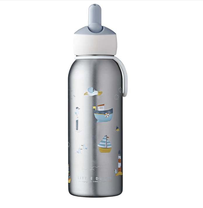 Ανοξείδωτο μπουκάλι – θερμός flip-up campus 350 ml – Sailors Bay LITTLE DUTCH