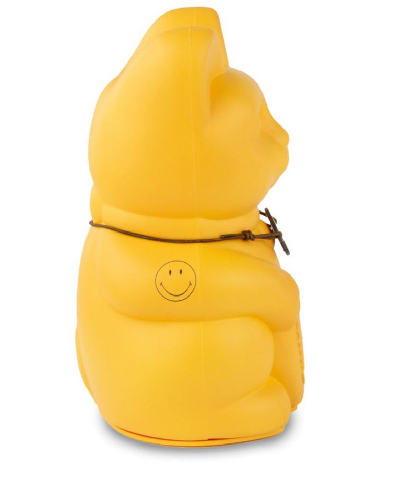 Τυχερή Γάτα Smiley - Κίτρινο 8,5 x 10,5 x 15 cm