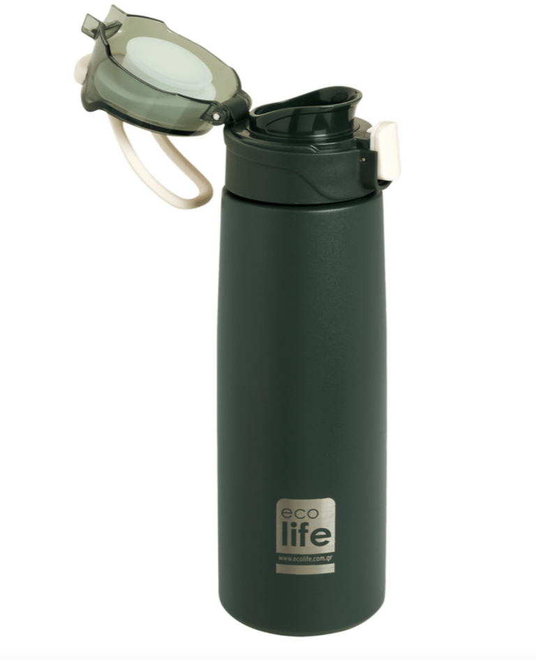 ECOLIFE ΘΕΡΜΟΣ Dark Green Thermos 550ml |Με infuser