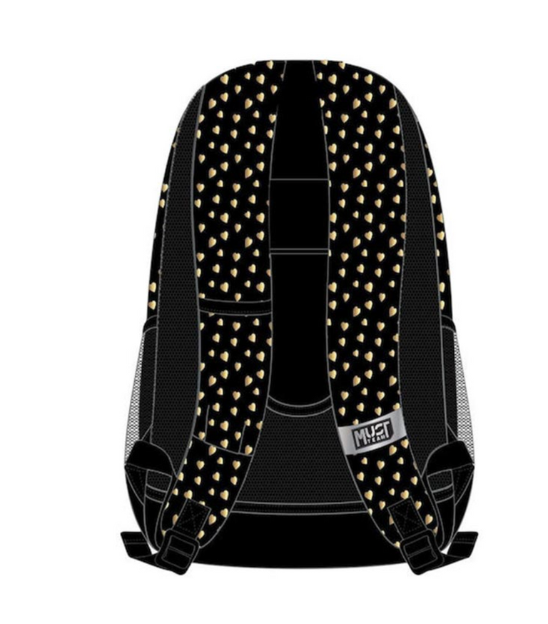 Σχολική Τσάντα Πλάτης με 3 Θήκες Gold Butterfly 586521 Must