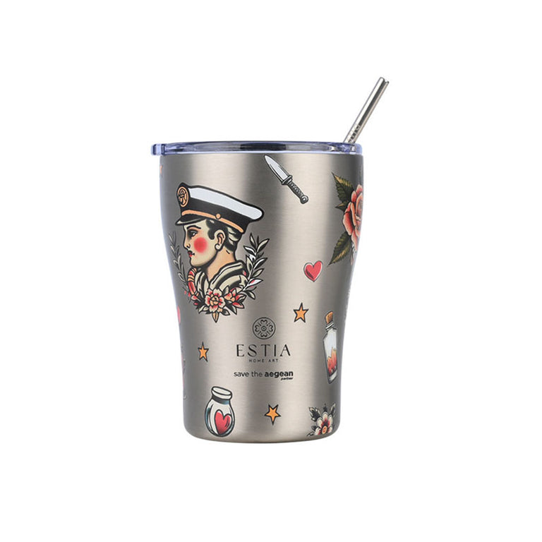ΘΕΡΜΟΣ COFFEE MUG SAVE THE AEGEAN 350ml OLD SCHOOL INK