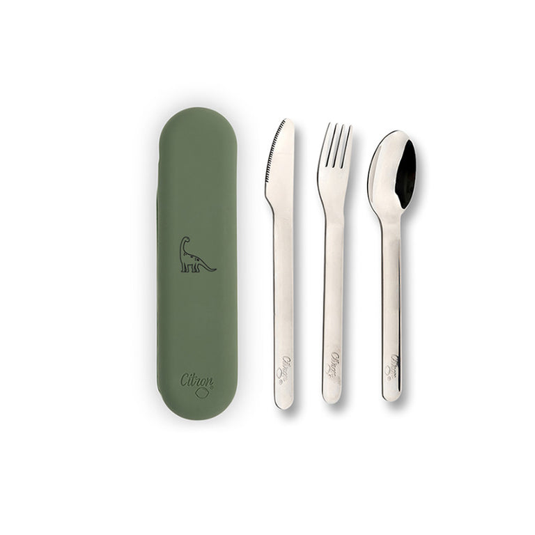 Cutlery Set - Dino CITRON