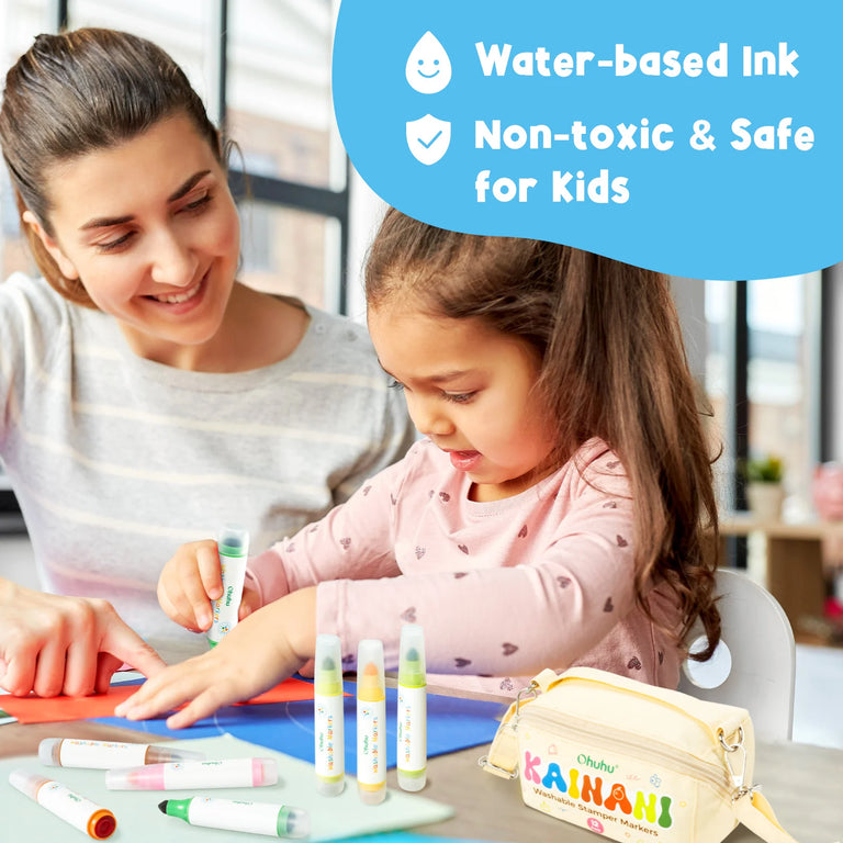 Ohuhu Washable Stamper ΠΑΙΔΙΚΟΙ Dual Tips Water-based Markers