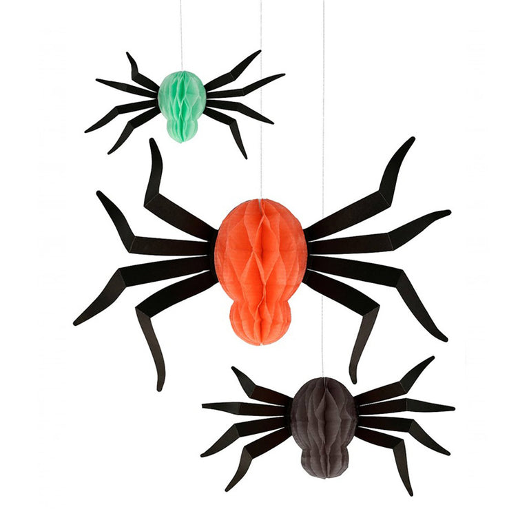 Meri Meri Διακοσμητικές Κρεμαστές Honeycomb Αράχνες