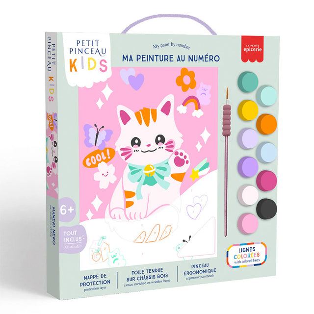 Paint by Number Kit for Kids - Maneki Neko PETIT PINCEAU