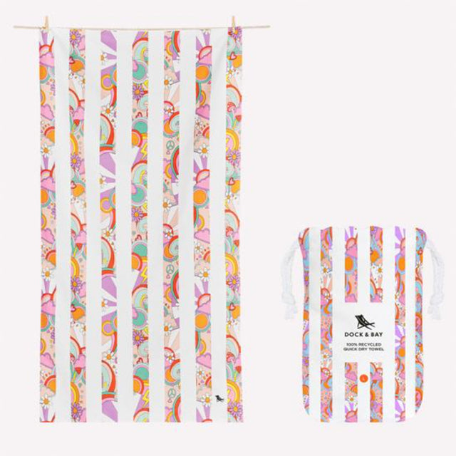 Dock & Bay: Πετσέτα θαλάσσης Quickdry - Pink Power Microfiber LARGE