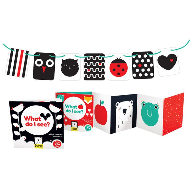 Κάρτες MONTESSORI Υψηλής Αντίθεσης 0m-3m-6m Baby Pack Banana Panda