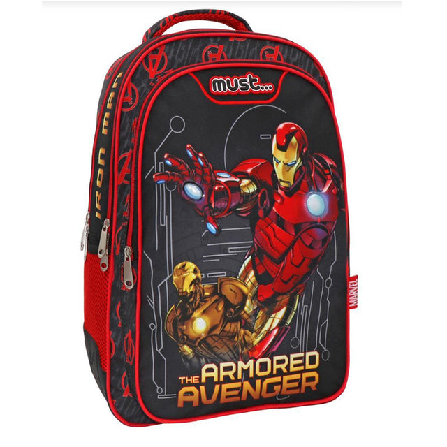 ΣΧΟΛΙΚΗ ΤΣΑΝΤΑ ΠΛΑΤΗΣ ΔΗΜΟΤΙΚΟΥ AVENGERS IRON MAN MUST LED