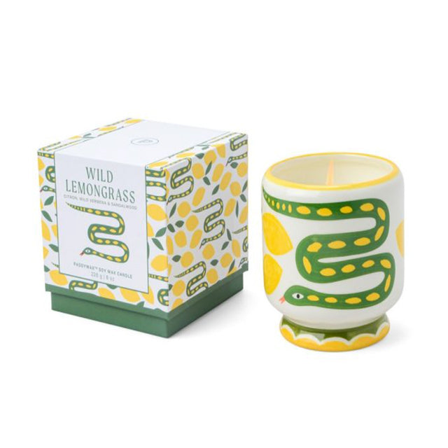 A dopo Κεραμικό κερί σόγιας, Wild Lemongrass 226gr Snake - Paddywax