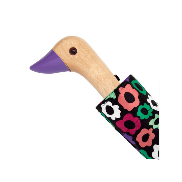 Ομπρέλα Original Duckhead - Flower Maze, Σπαστή με Χειροποίητο Χερούλι Πάπια