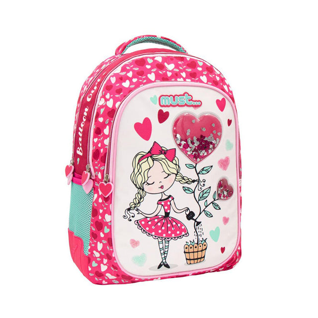 ΣΧΟΛΙΚΗ ΤΣΑΝΤΑ ΠΛΑΤΗΣ ΔΗΜΟΤΙΚΟΥ MUST BALLOON GIRL 3 ΘΗΚΕΣ