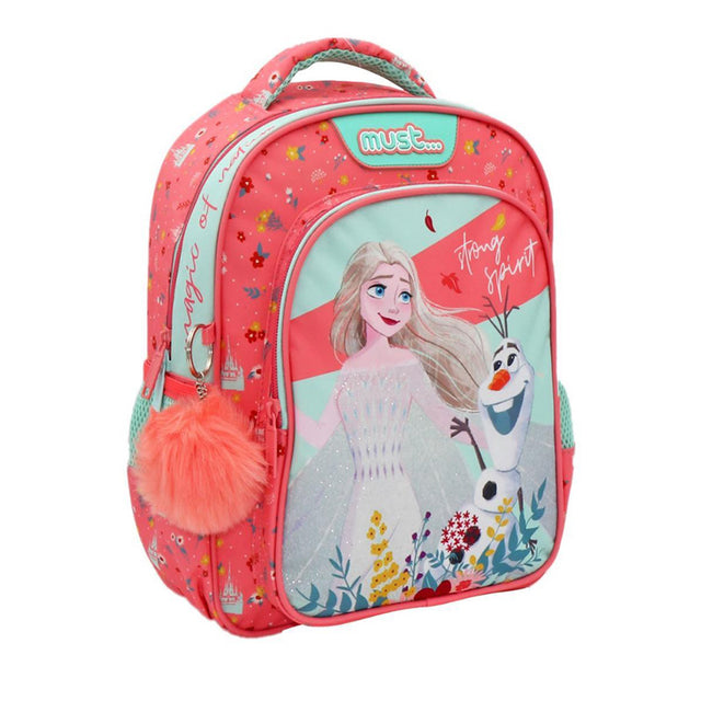 ΣΧΟΛΙΚΗ ΤΣΑΝΤΑ ΠΛΑΤΗΣ ΝΗΠΙΟΥ DISNEY FROZEN 2 STRONG SPIRIT MUST 2 ΘΗΚΕΣ