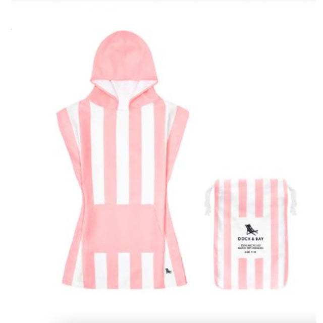 Dock & Bay: Παιδικό πόντσο Quickdry - Malibu Pink Microfiber 2-4