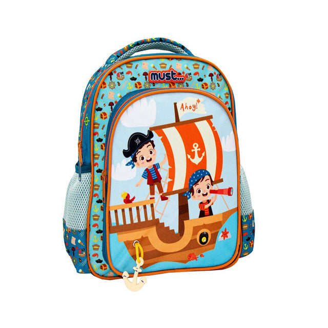 ΣΧΟΛΙΚΗ ΤΣΑΝΤΑ ΠΛΑΤΗΣ ΝΗΠΙΟΥ MUST PIRATES 2 ΘΗΚΕΣ LED