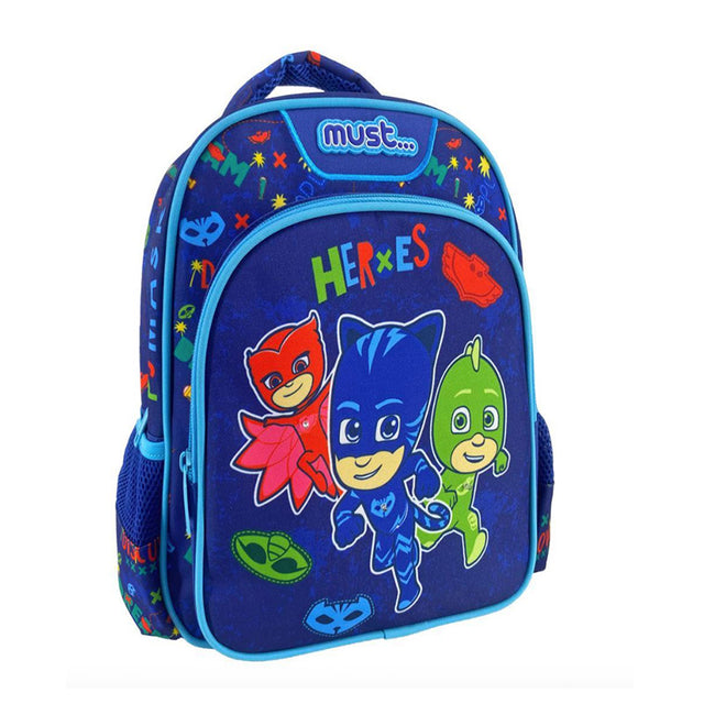 ΣΧΟΛΙΚΗ ΤΣΑΝΤΑ ΠΛΑΤΗΣ ΝΗΠΙΟΥ PJ MASKS HEROES MUST 2 ΘΗΚΕΣ