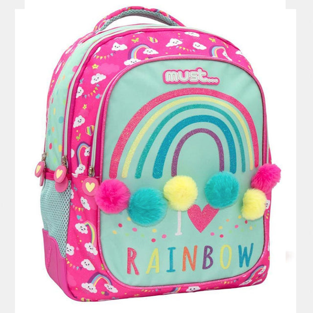 Τσάντα Πλάτης Δημοτικού I Love Rainbow 584984 Must