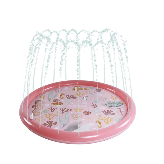 LITTLE DUTCH Φουσκωτό στρώμα παιχνιδιού Sprinkler Ocean Dreams Ροζ 150 εκ.