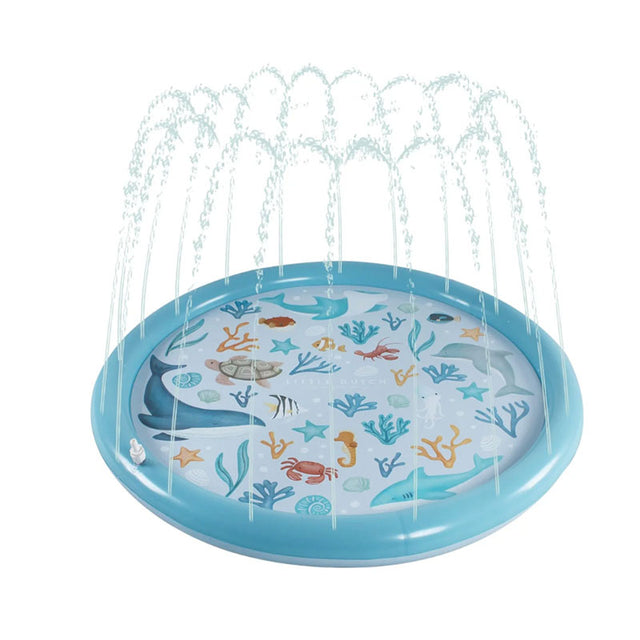 LITTLE DUTCH Φουσκωτό στρώμα παιχνιδιού Sprinkler Ocean Dreams Μπλε 150 εκ.