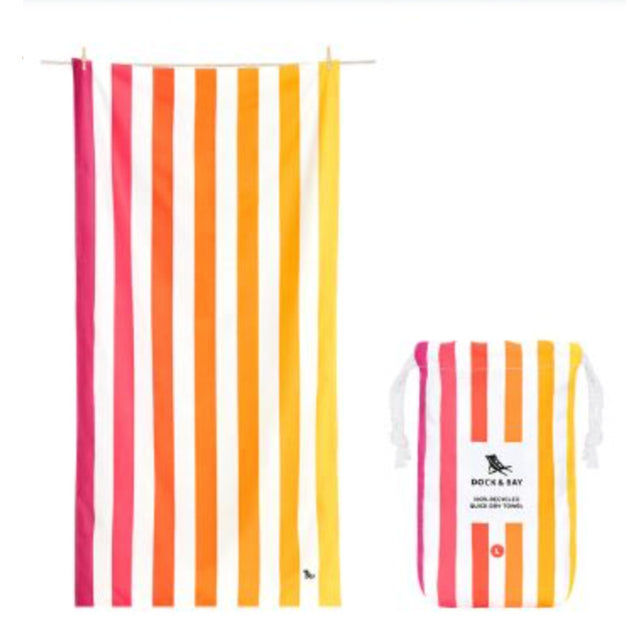 Dock & Bay: Πετσέτα θαλάσσης Quickdry Summer - Peach Sunrise Microfiber XL