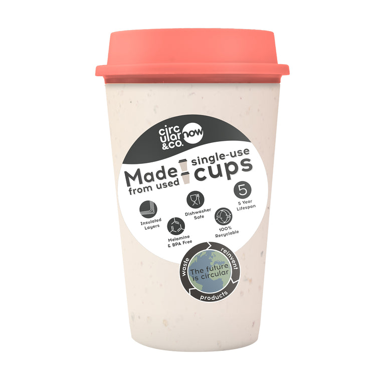 CIRCULAR CUP ΠΟΤΗΡΙ ΜΕ ΚΑΠΑΚΙ 340 ml ΠΟΡΤΟΚΑΛΙ