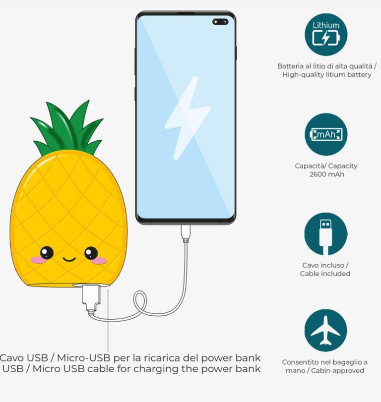 POWER BANK LEGAMI ΑΝΑΝΑΣ - ΔΩΡΑ - Ίαμβος