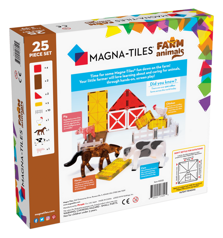 Magna-Tiles Μαγνητικό Παιχνίδι 25 κομματιών Farm