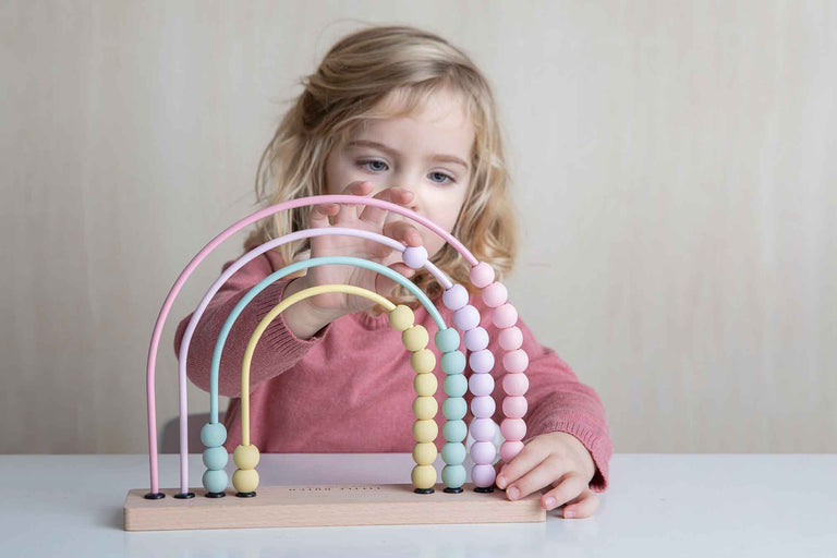 LITTLE DUTCH Αριθμητήριο Ουράνιο Τόξο (ροζ)