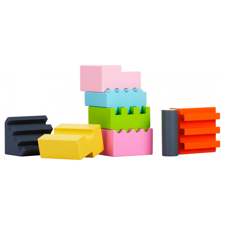 Cubika Ξύλινος Πύργος με μεταβαλόμενες θέσεις 2D 'Ροζ' 25 εκ. - Παιχνίδια - Ίαμβος