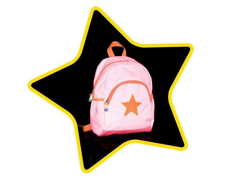 ΤΣΑΝΤΑ ΝΗΠΙΟΥ ΠΟΥ ΦΩΣΦΟΡΙΖΕΙ ΡΟΖ ΑΣΤΕΡΙ DIE SPIEGELBURG - Σχολικά είδη - Ίαμβος