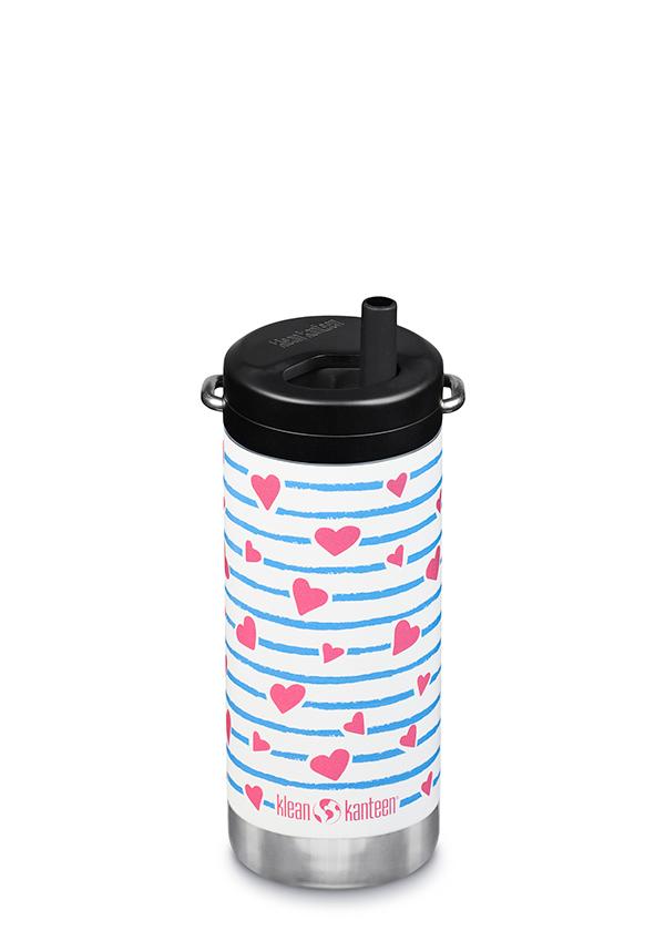 Klean Kanteen TKWide Ισοθερμικό Παγούρι 355ml - Heart Stripe (Twist Cap)