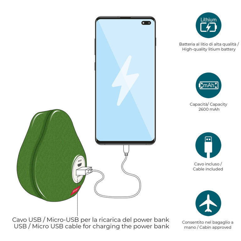 POWER BANK AVOCADO LEGAMI