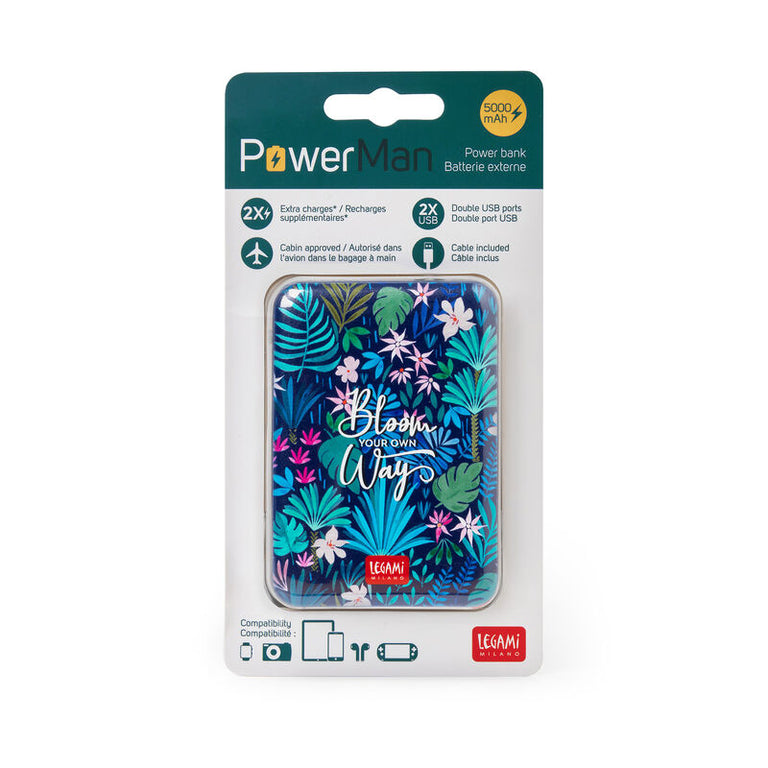 POWER BANK SUPERCHARGE FLORAL LEGAMI