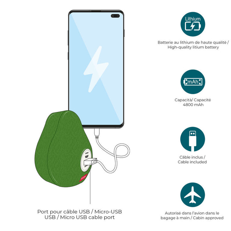 POWER BANK AVOCADO LEGAMI