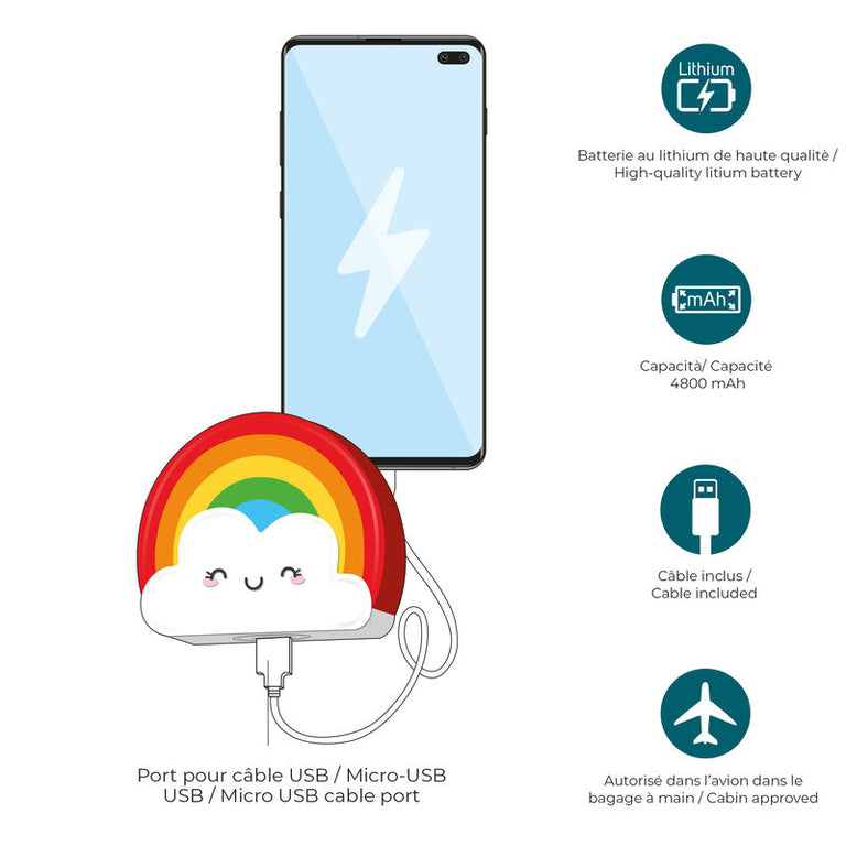 POWER BANK RAINBOW LEGAMI