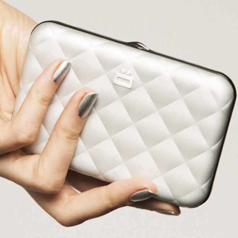 ΠΟΡΤΟΦΟΛΙ OGON QUILTED BUTTON ΑΣΗΜΙ - Δώρα - Ίαμβος