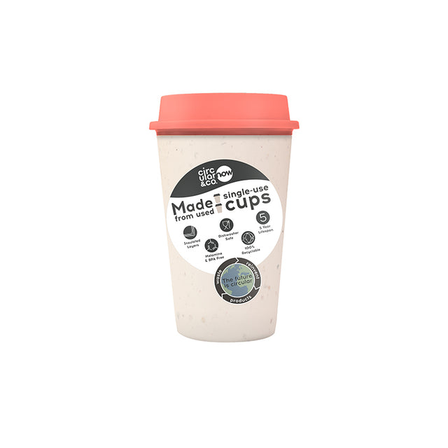 CIRCULAR CUP ΠΟΤΗΡΙ ΜΕ ΚΑΠΑΚΙ 340 ml ΠΟΡΤΟΚΑΛΙ