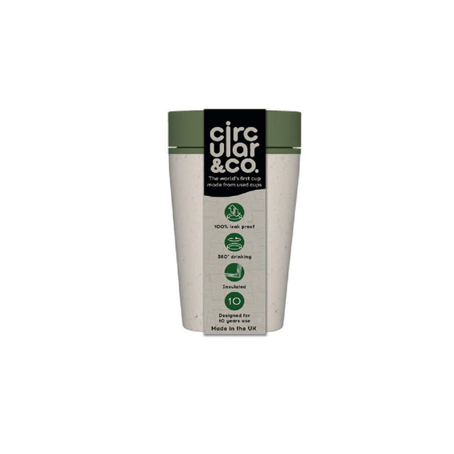 CIRCULAR CUP ΠΟΤΗΡΙ ΑΣΠΡΟ ΠΡΑΣΙΝΟ 277ml