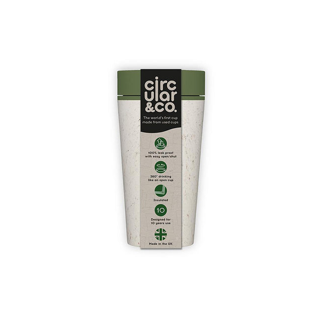 CIRCULAR CUP ΠΟΤΗΡΙ 340ml ΛΕΥΚΟ-ΠΡΑΣΙΝΟ