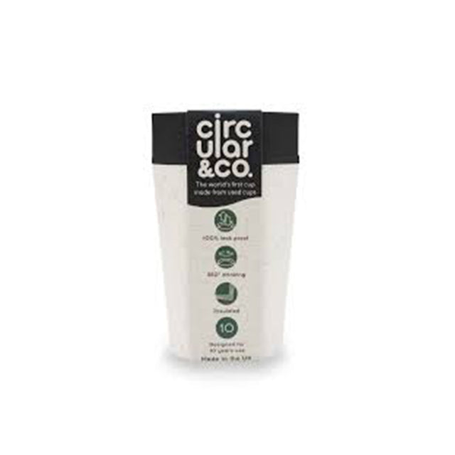 CIRCULAR CUP ΠΟΤΗΡΙ ΜΑΥΡΟ ΑΣΠΡΟ 340ml