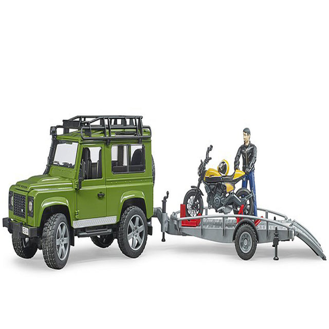 BRUDER ΤΖΙΠ LAND ROVER DEFENDER ΜΕ ΜΗΧΑΝΗ DUCATI