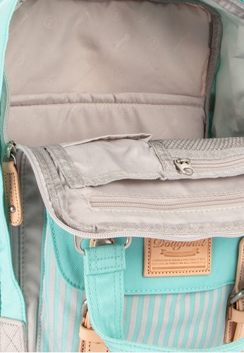 ΣΑΚΙΔΙΟ MACAROON SMALL STRIPES / STONE X AQUAMARINE DOUGHNUT - Σχολικά είδη - Ίαμβος