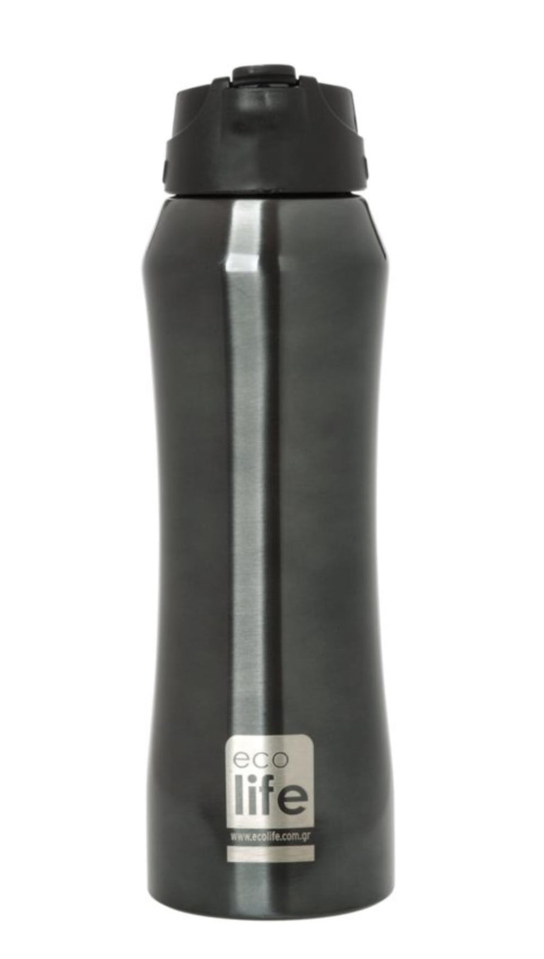 ECOLIFE ΘΕΡΜΟΣ ΜΕ ΚΑΛΑΜΑΚΙ ΜΑΥΡΟΣ 550ml - ΔΩΡΑ - Ίαμβος