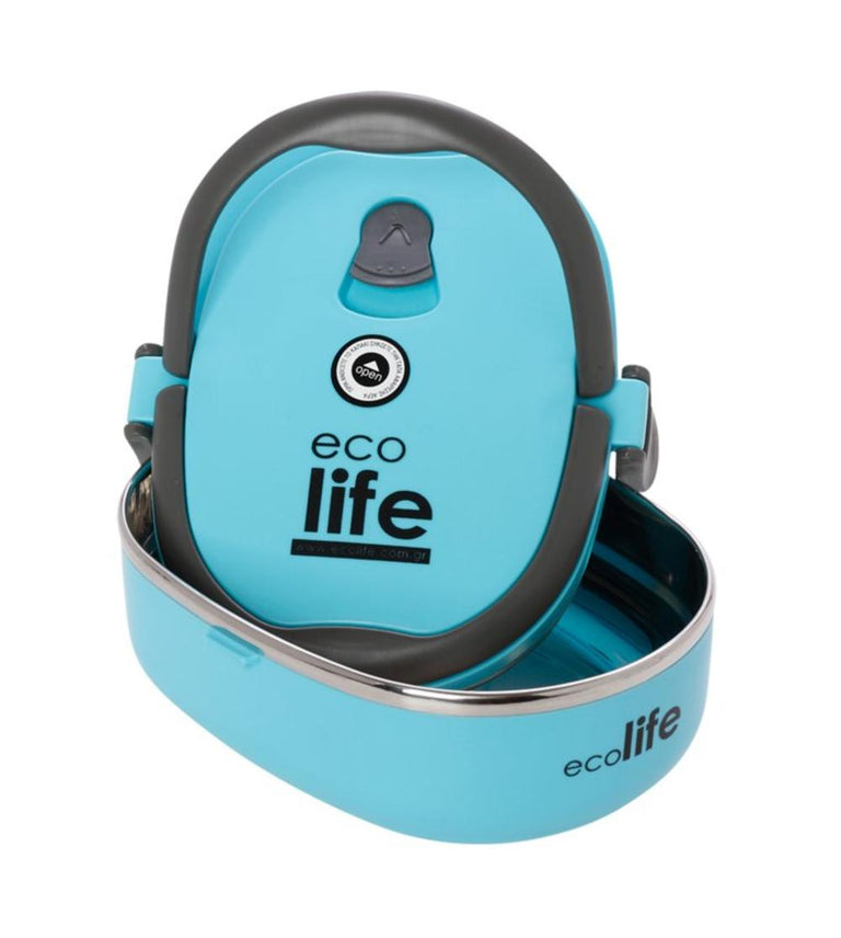 ΑΝΟΞΕΙΔΩΤΟ ΦΑΓΗΤΟΔΟΧΕΙΟ ECOLIFE 800ml ΓΑΛΑΖΙΟ - Σχολικά είδη - Ίαμβος