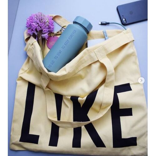 Design Letters: Επαναχρησιμοποιούμενη τσάντα Yellow LIKE