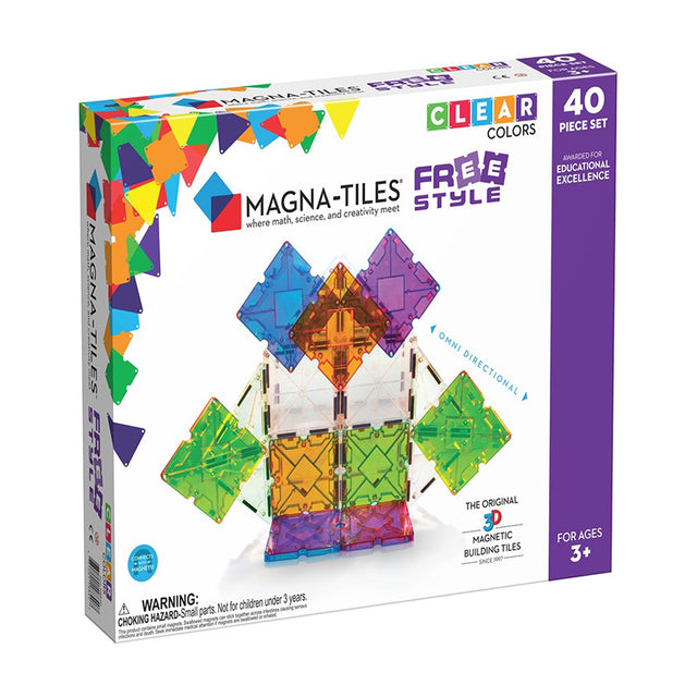 Magna-Tiles Μαγνητικό Παιχνίδι 40 κομματιών Freestyle