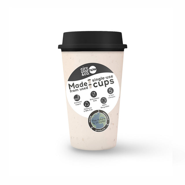 CIRCULAR CUP ΠΟΤΗΡΙ ΜΕ ΚΑΠΑΚΙ ΜΑΥΡΟ 340ml