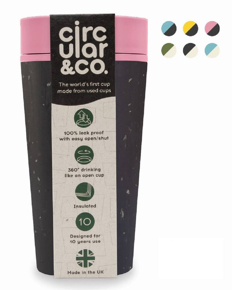 CIRCULAR CUP ΠΟΤΗΡΙ ΜΑΥΡΟ-ΡΟΖ 340ml