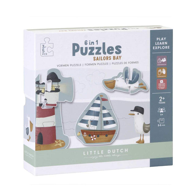 LITTLE DUTCH Παζλ 6 σε 1 Sailors Bay