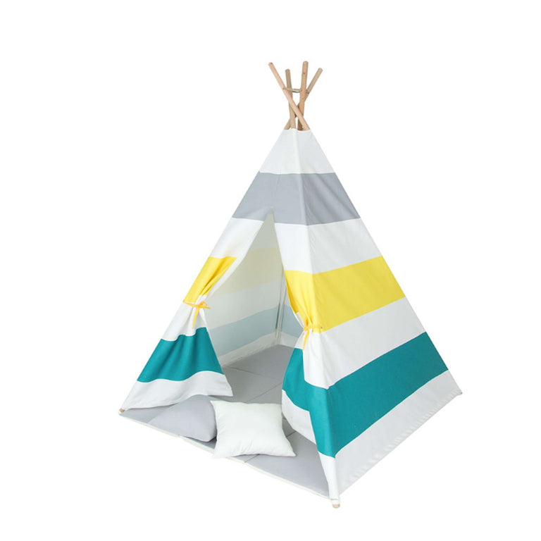 Mysunshine Παραμυθένια Παιδική Σκηνή Stripes με Στρωματάκι & Μαξιλάρια