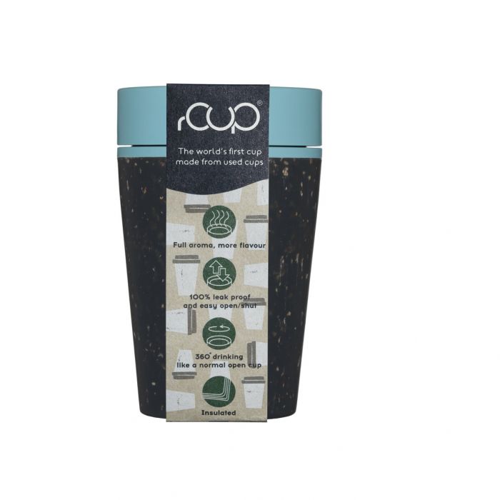 CIRCULAR CUP ΠΟΤΗΡΙ Reusable Coffee Cup - Black Teal Blue 277ml